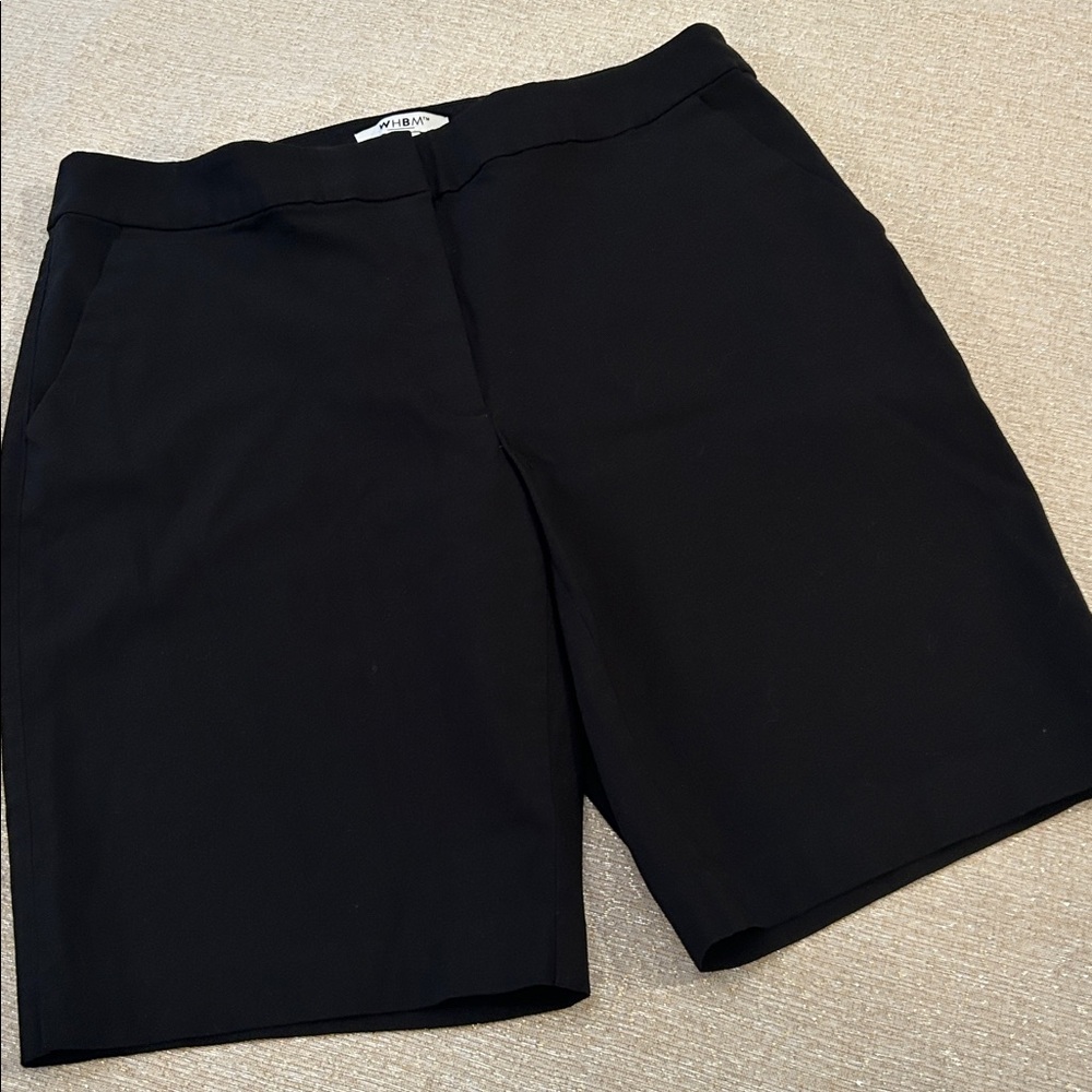 WHBM Bermuda shorts Black Stretchy Rayon Nylon Blend Stretchy Like New size 14